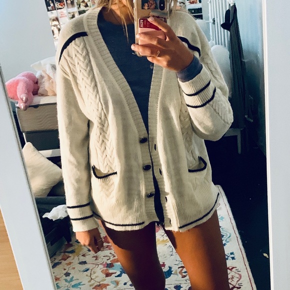 white school cardigan